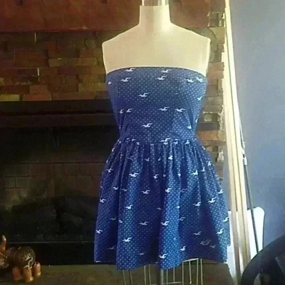 Hollister bird and polka dot dress